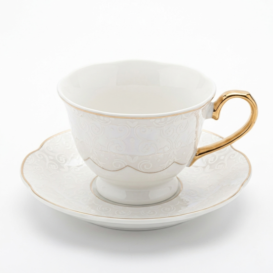 Tea Cup and Saucer Set - 6 Pcs